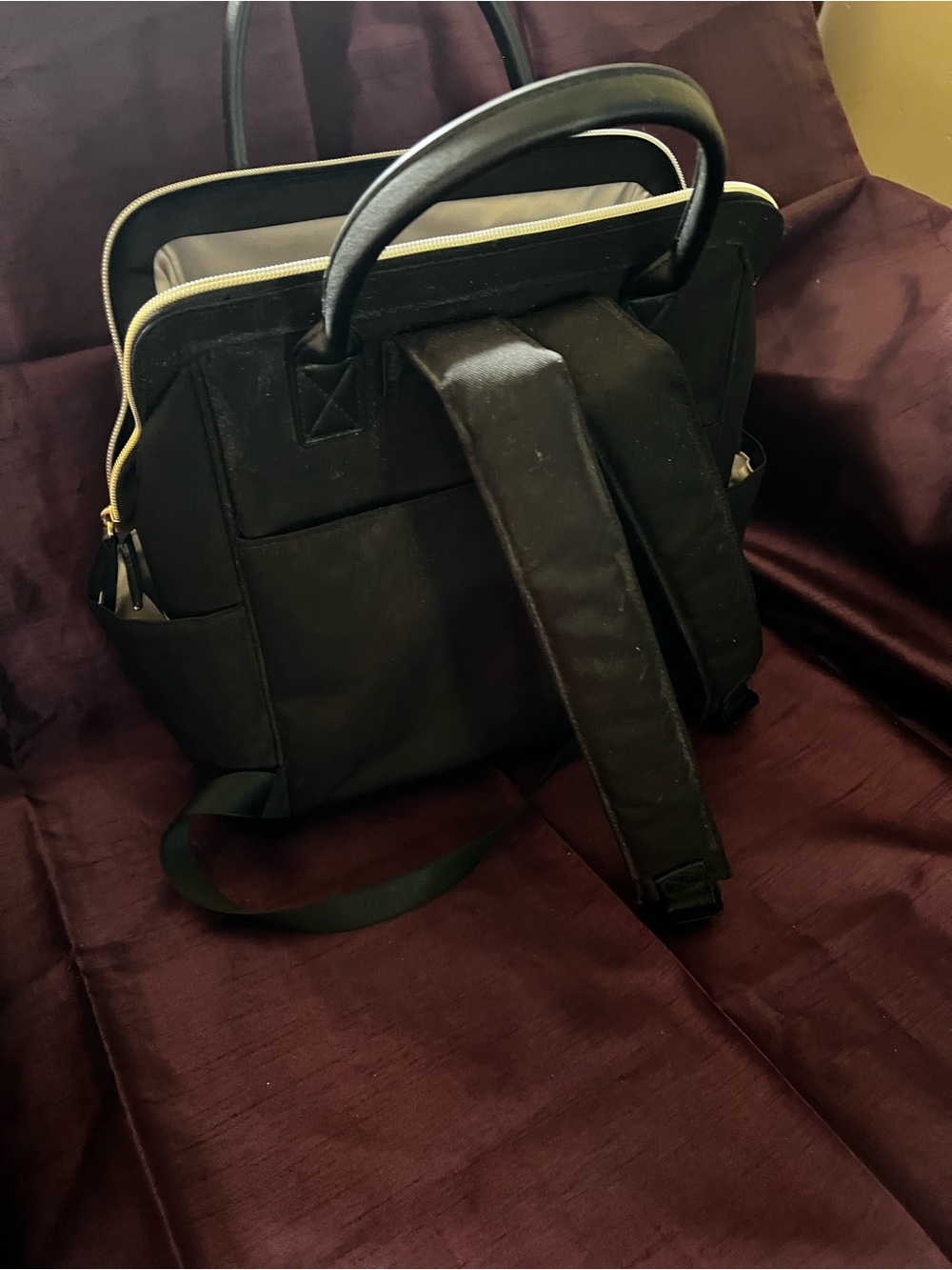 Maven Black Women's Backpack Tote - Black - Picture 2 of 3